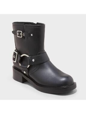 Women's Connor Harness Buckle Ankle Boots - Universal Thread Black 11